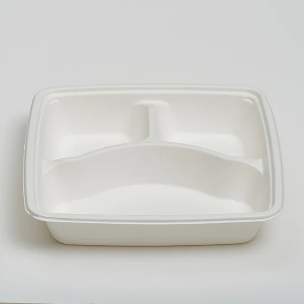9" 3-Compartment To-Go Tray